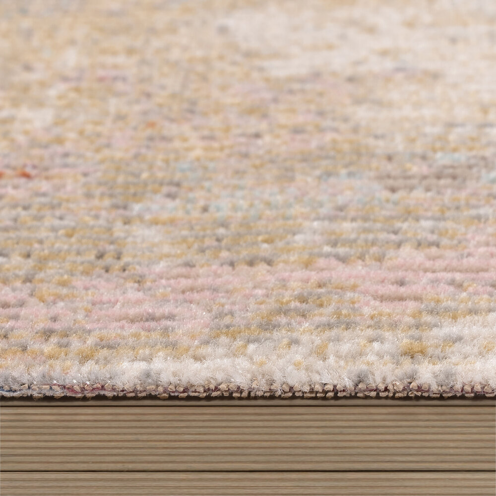Abstract buitenkleed - Torana Beige/Roze/Blauw - 80x150 cm Abstract buitenkleed - Torana Beige/Roze/Blauw - 80x150 cm