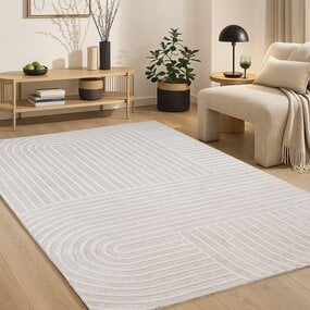 Modern vloerkleed - Sanilia Japandi Crème