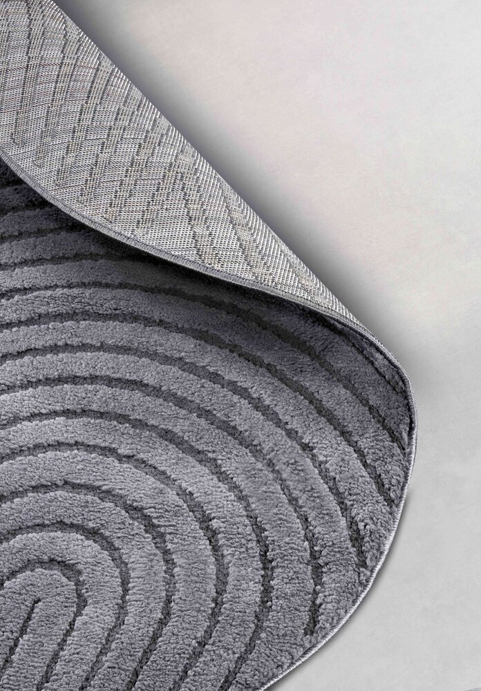 Rond Japandi vloerkleed - Panglao Antraciet - Ø 200cm rond Rond Japandi vloerkleed - Panglao Antraciet - Ø 200cm rond