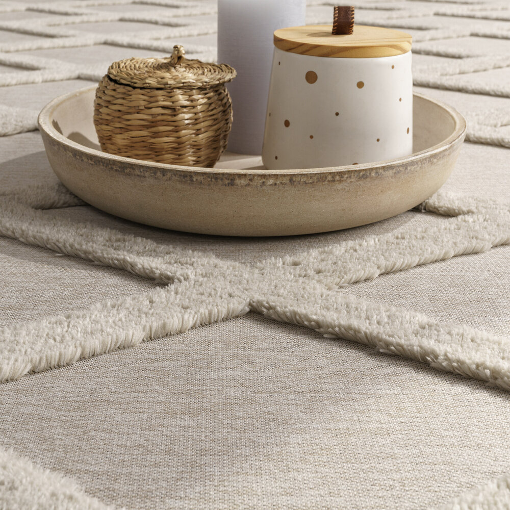 Scandinavisch vloerkleed - Utrilia Crème - 160x220 cm Scandinavisch vloerkleed - Utrilia Crème - 160x220 cm