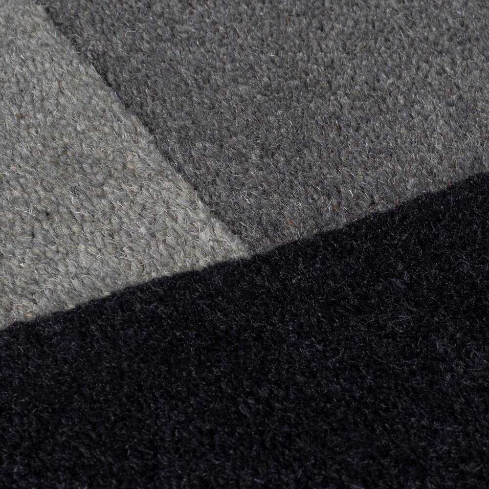 Abstract wollen vloerkleed - Monochrome Zwart/Beige Abstract wollen vloerkleed - Monochrome Zwart/Beige