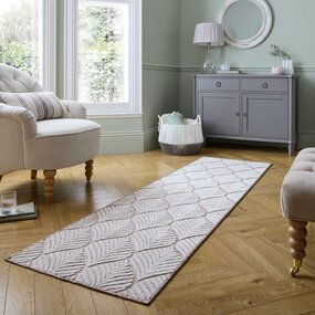 Modern binnen- en buitenloper – Elm Leaf Beige