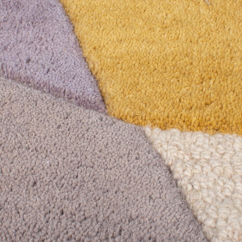 Rond wollen vloerkleed – Rado Glow Multicolor