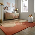 Wollen abstract vloerkleed - Lozenge Terracotta
