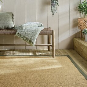 Laagpolig vloerkleed - Sisal look Groen