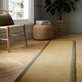 Laagpolig loper – Sisal Look Groen