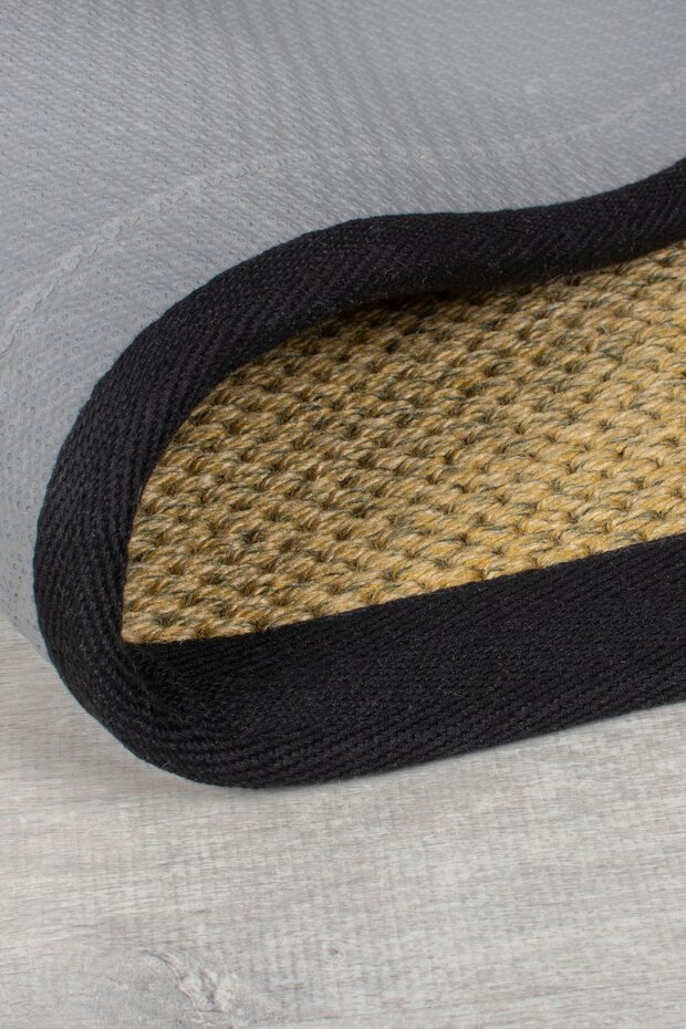 Laagpolig vloerkleed – Sisal Look Zwart