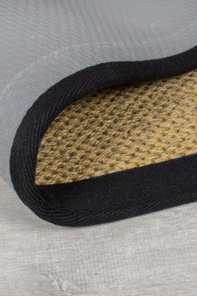 Laagpolig vloerkleed – Sisal Look Zwart