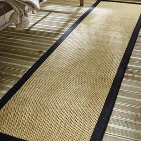 Laagpolig loper – Sisal Look Zwart