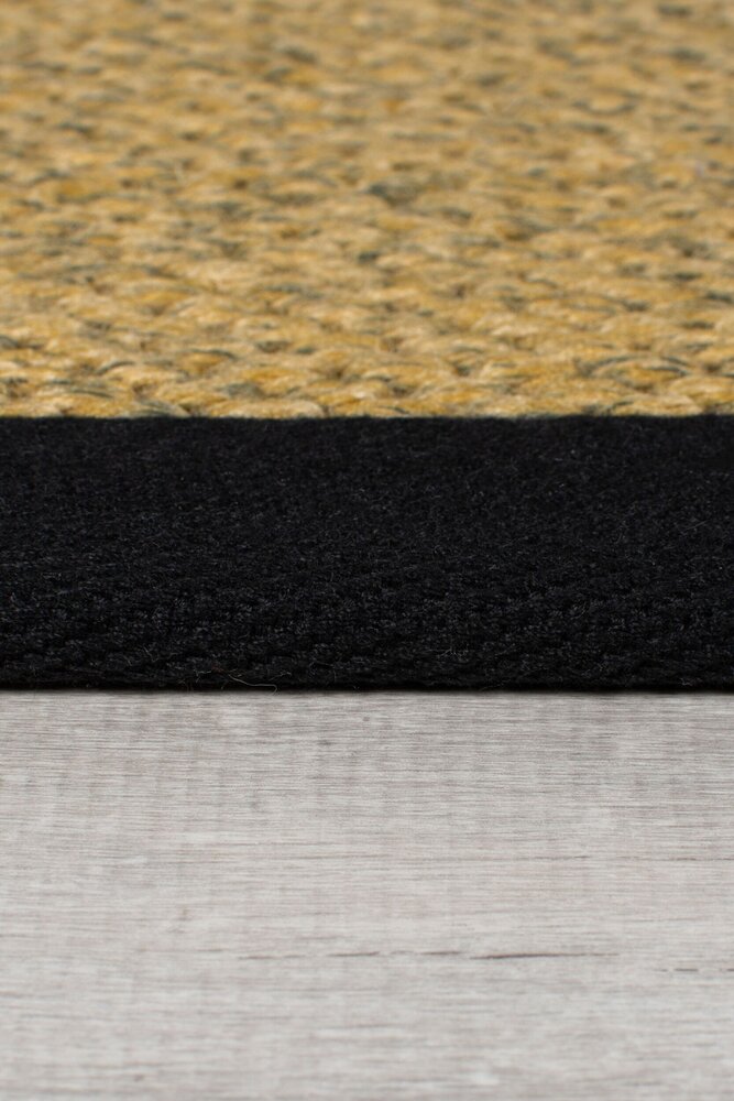 Laagpolig loper – Sisal Look Zwart