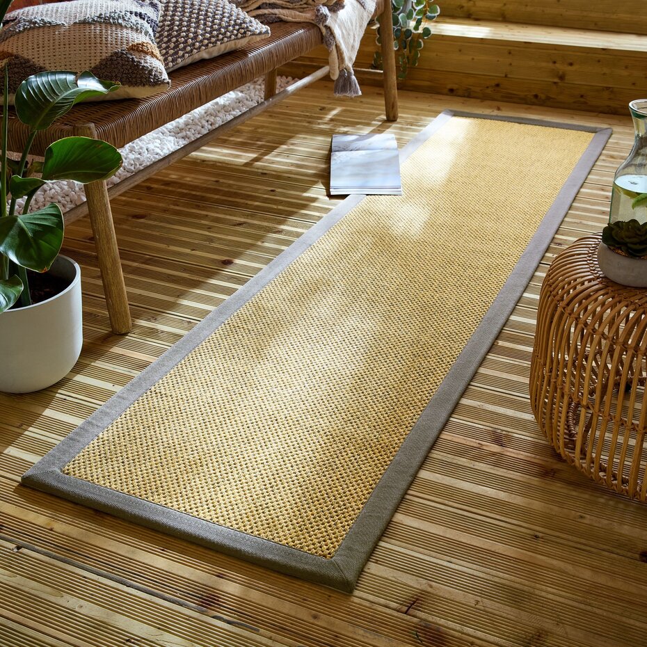 Laagpolig loper – Sisal Look Grijs