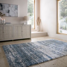 Hoogpolig vloerkleed - Dune Ombre Blauw