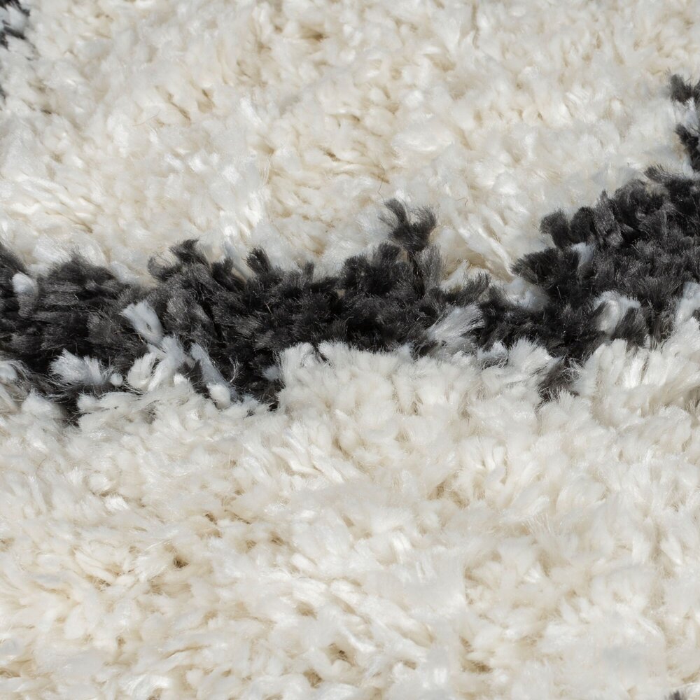 Hoogpolig vloerkleed - Atlas Berber Crème/Antraciet