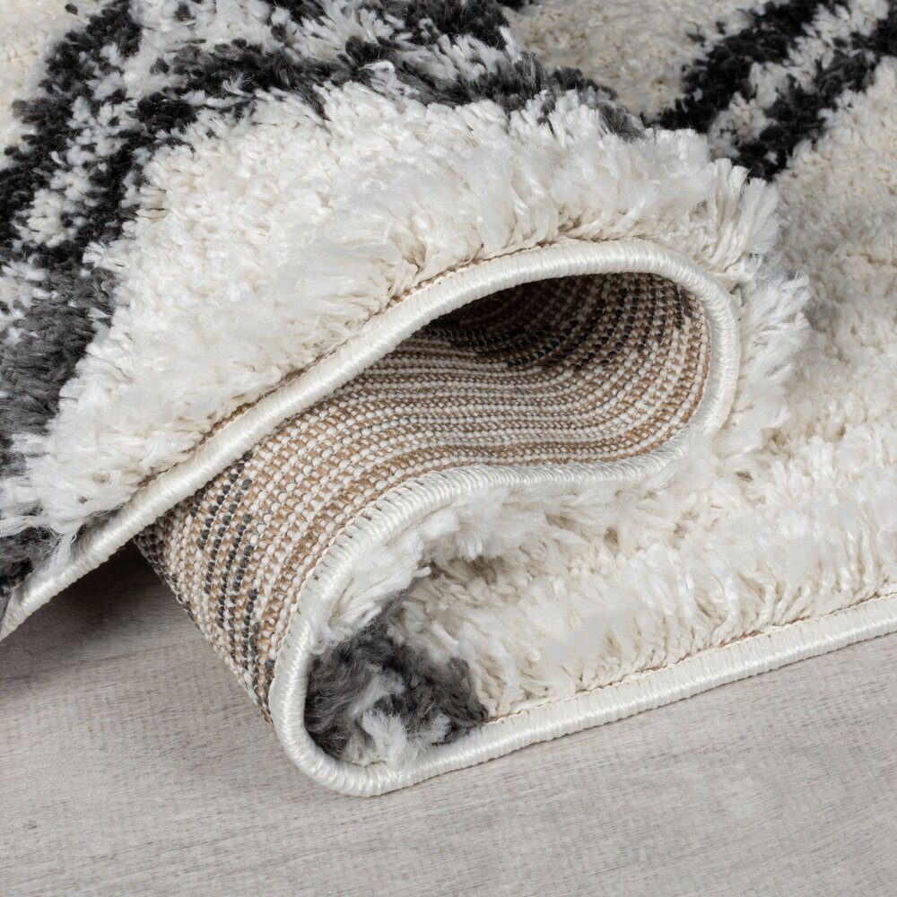 Hoogpolig vloerkleed - Atlas Berber Crème/Antraciet