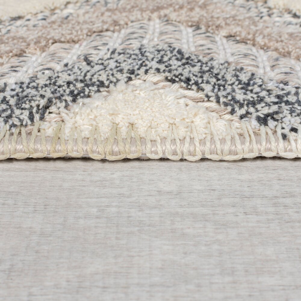 Wasbaar vloerkleed – Beckett Beige/Grijs