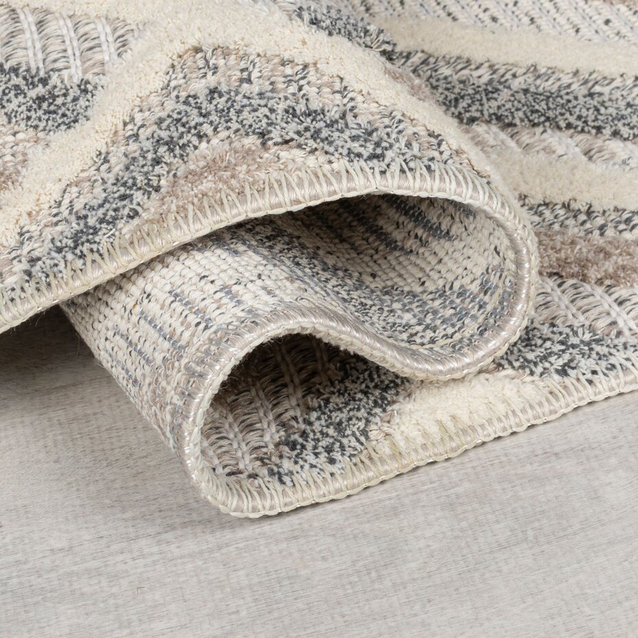 Wasbaar vloerkleed – Beckett Beige/Grijs