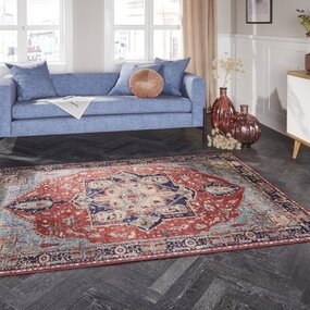 Elle Decoration - Vintage vloerkleed - Hamadan - Klassiek - Rood - 120 X 160 CM
