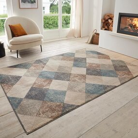 Modern vloerkleed - Bakke Crème/Multi - 80 X 120 CM
