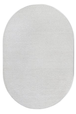Ovaal wollen vloerkleed - Francois Wit/Crème - 160 X 230 CM Ovaal