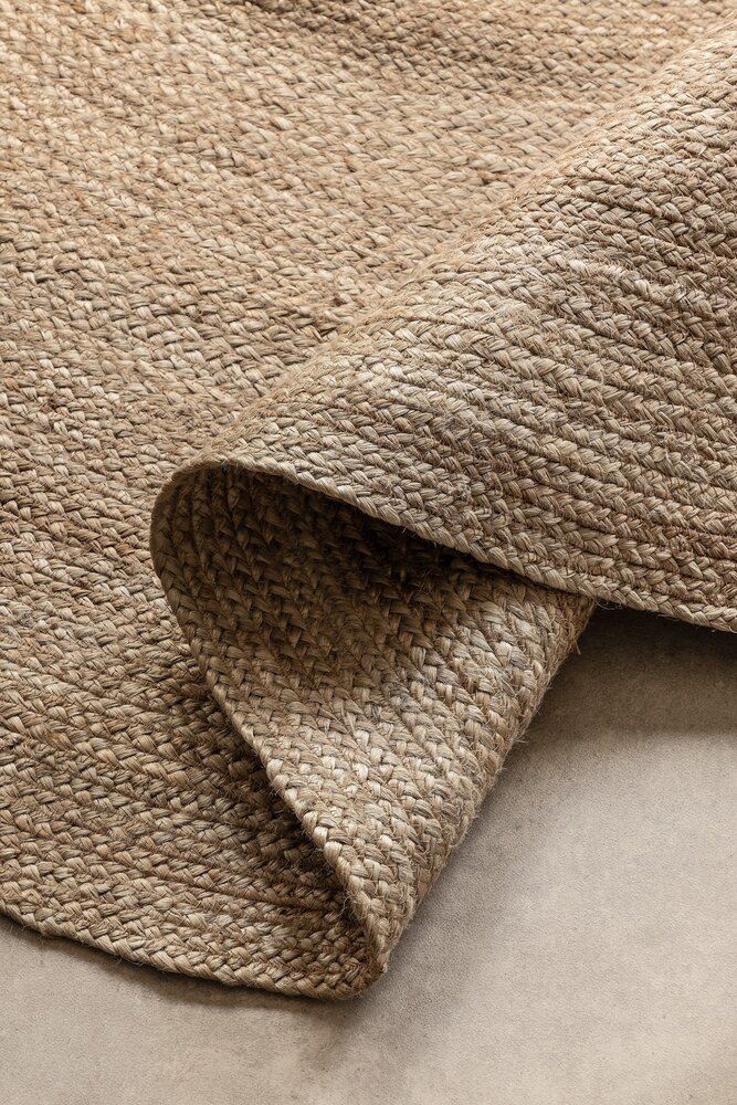Jute vloerkleed - Rangpur Rond Taupe - 140cm rond Ø Jute vloerkleed - Rangpur Rond Taupe - 140cm rond Ø