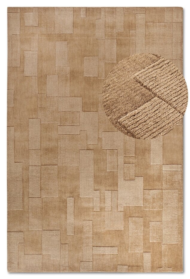 Wollen vloerkleed - Wilhelmine Beige - 120x170 cm