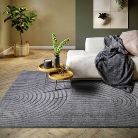 Japandi vloerkleed - Panglao Antraciet - 120x170 cm