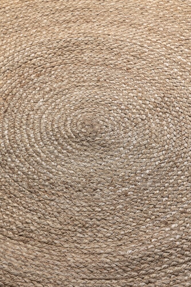 Jute vloerkleed - Rangpur Rond Taupe - 140cm rond Ø Jute vloerkleed - Rangpur Rond Taupe - 140cm rond Ø