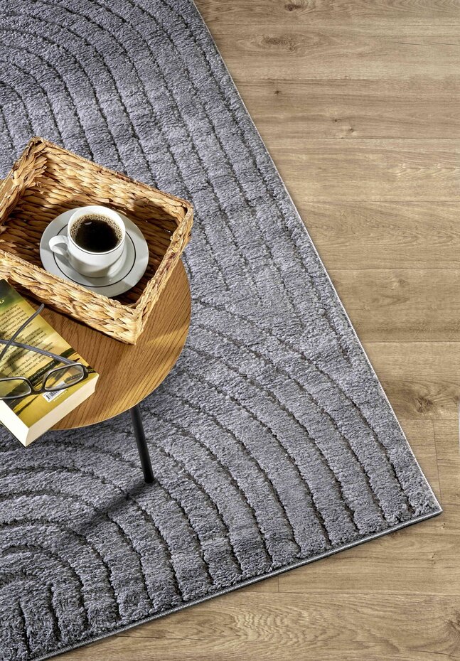 Japandi vloerkleed - Panglao Antraciet - 120x170 cm