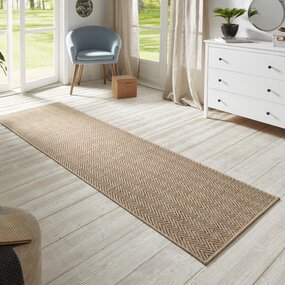 Binnen- en buitenloper - Nature Beige/Terra - 80x450 cm