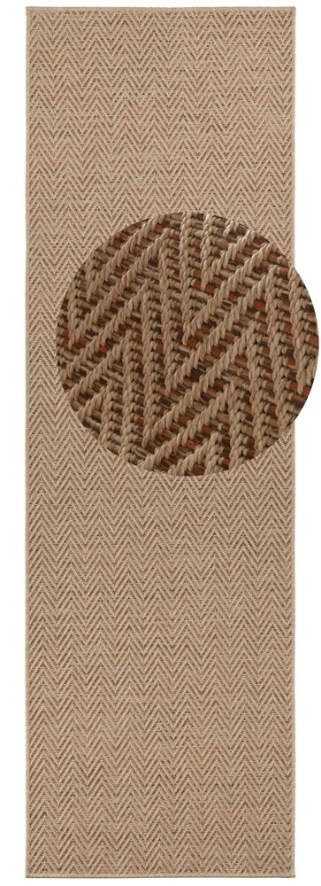 Binnen- en buitenloper - Nature Beige/Terra - 80x450 cm