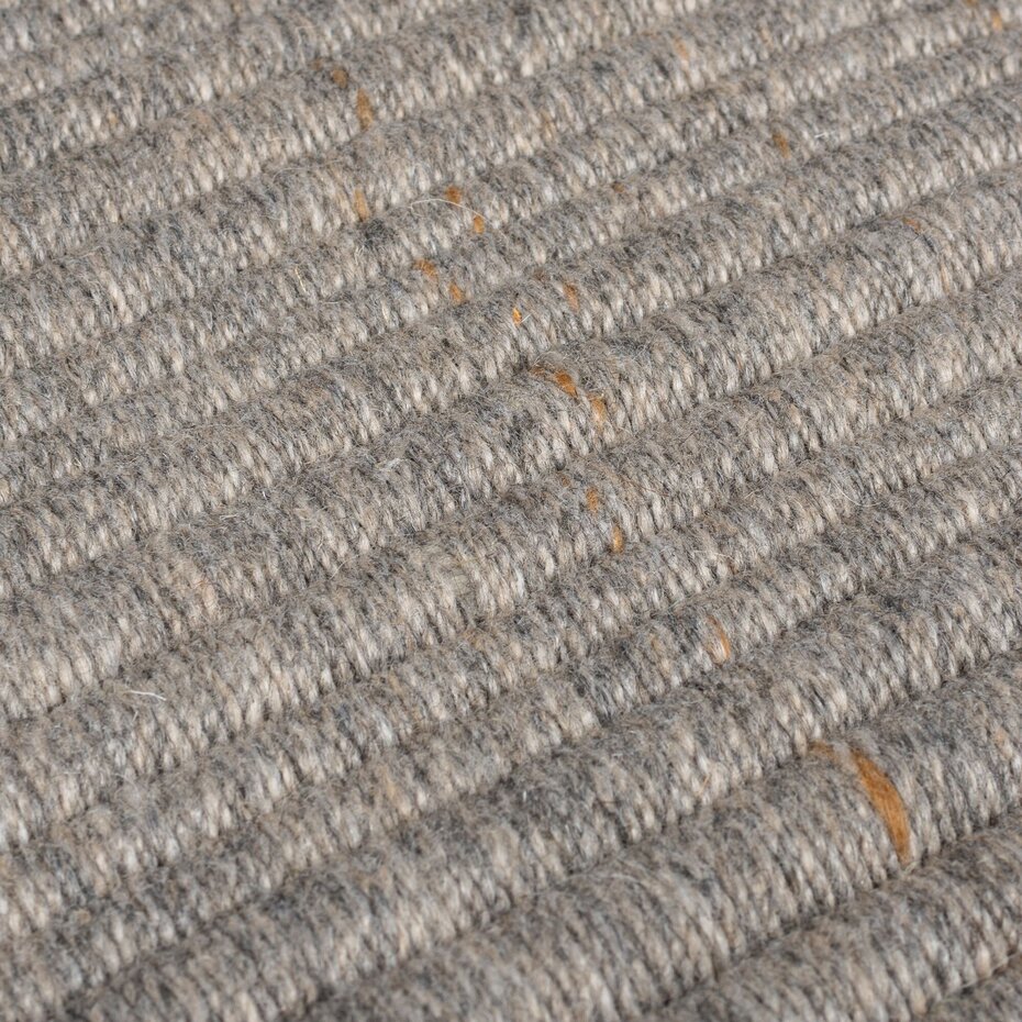 Wollen vloerkleed - Rene Fringed Grijs