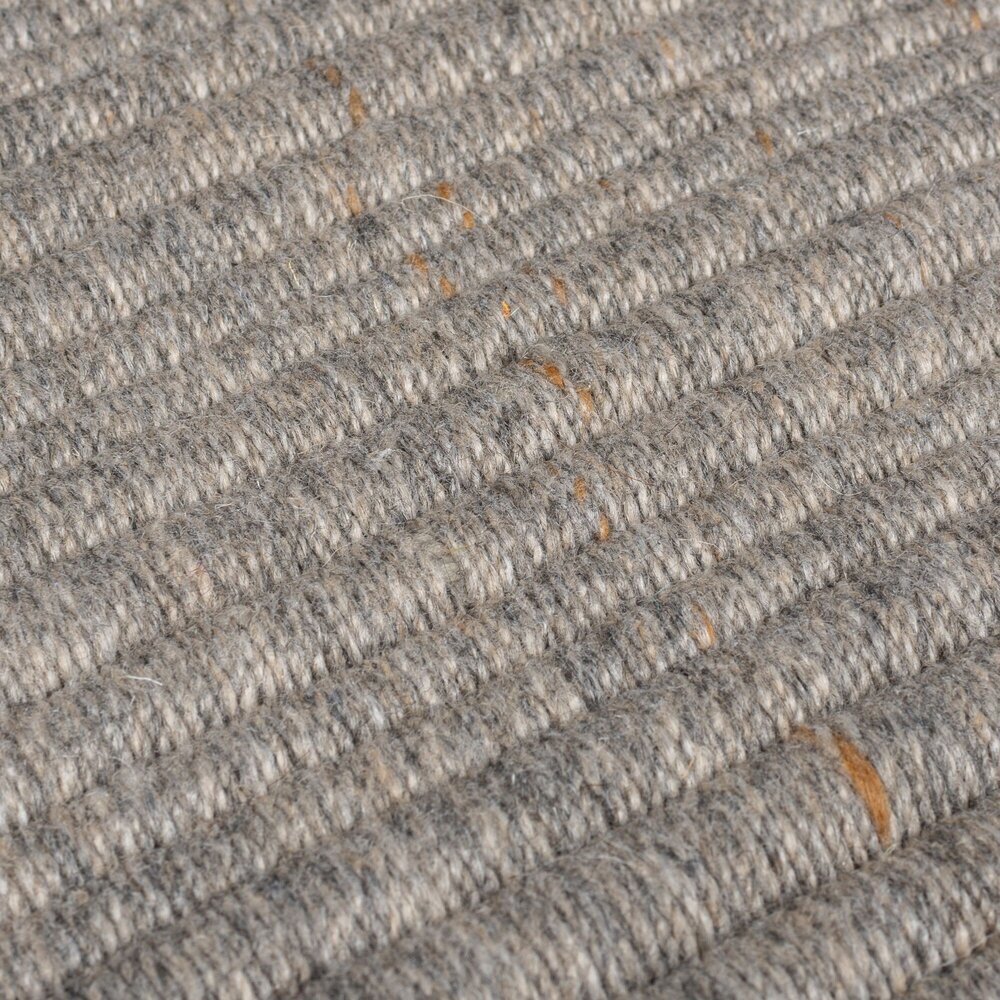 Wollen vloerkleed - Rene Fringed Grijs