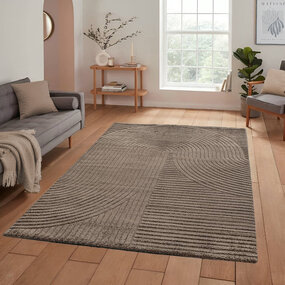 Modern vloerkleed - Eliora Japandi Bruin