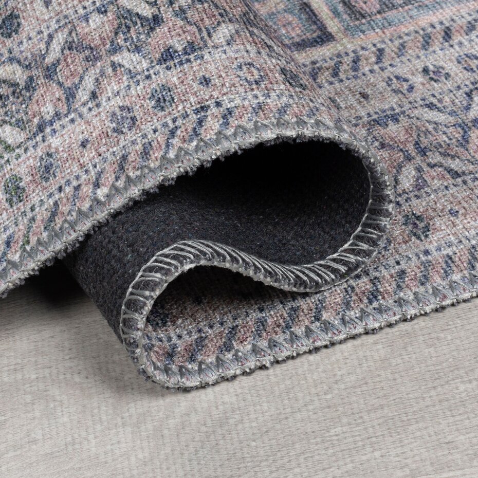 Wasbaar vintage vloerkleed - Otis Global Roze Wasbaar vintage vloerkleed - Otis Global Roze