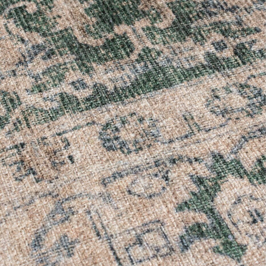 Wasbaar vintage loper – Beau Floral Groen