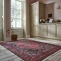 Wasbaar vintage vloerkleed - Medaillon Rood