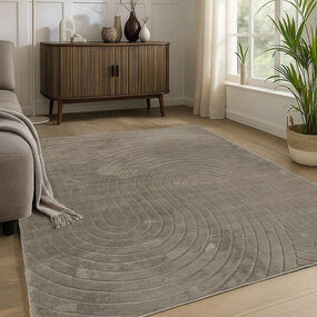 Japandi vloerkleed - Mystic Grooves Taupe