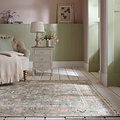 Wasbaar vintage vloerkleed - Una Floral Groen
