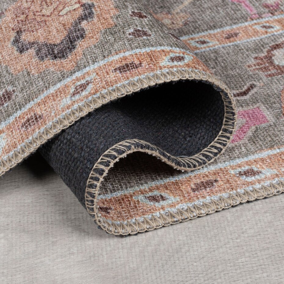 Wasbaar vintage vloerkleed - Una Floral Groen