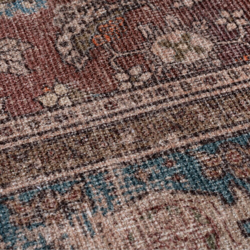 Wasbaar vintage vloerkleed – Cyra Rood Wasbaar vintage vloerkleed – Cyra Rood