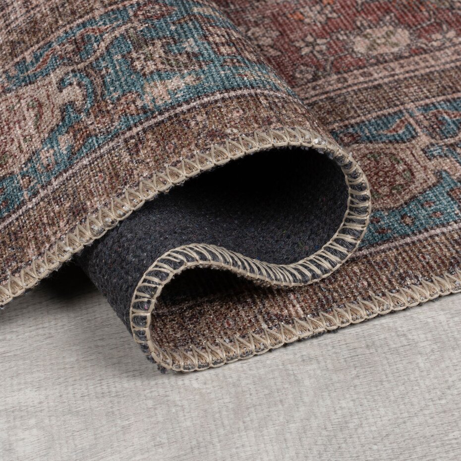 Wasbaar vintage vloerkleed – Cyra Rood Wasbaar vintage vloerkleed – Cyra Rood