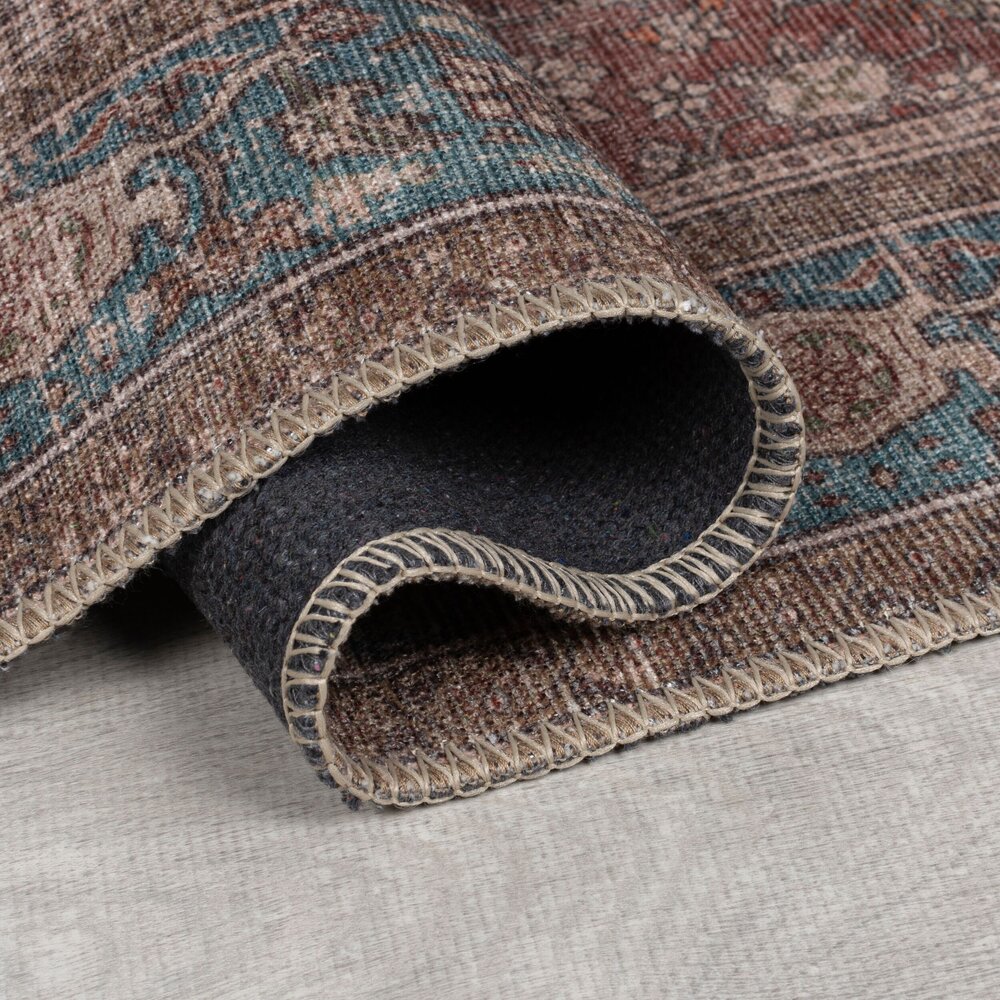 Wasbaar vintage vloerkleed – Cyra Rood Wasbaar vintage vloerkleed – Cyra Rood