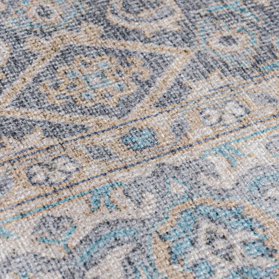 Wasbaar vintage vloerkleed – Corin Blauw