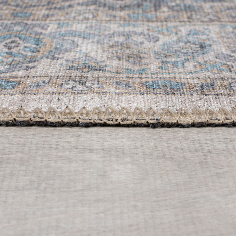 Wasbaar vintage loper – Corin Blauw