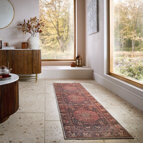 Wasbaar vintage loper – Nico Global Rood