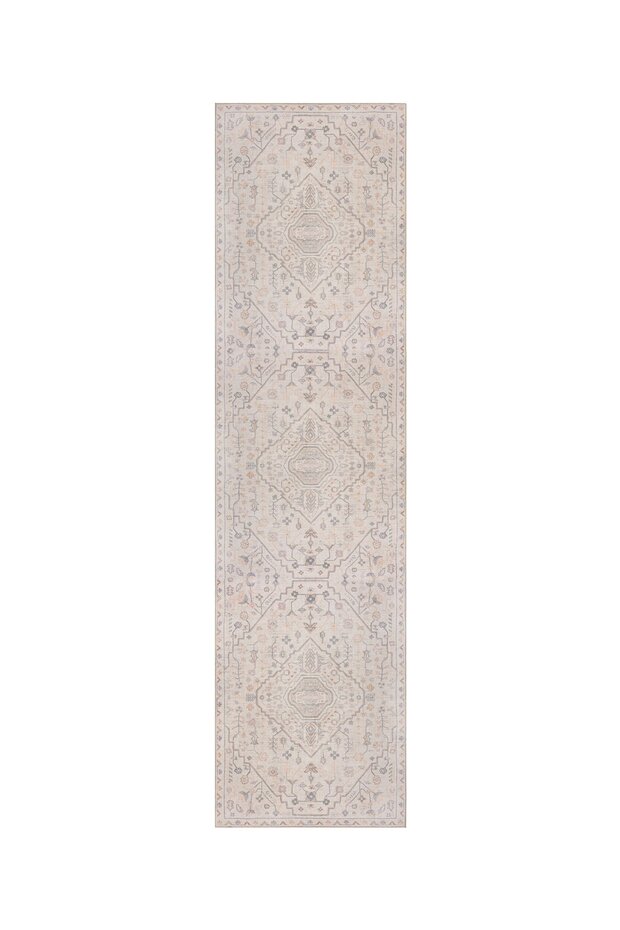 Wasbaar vintage loper – Teo Traditional Crème Wasbaar vintage loper – Teo Traditional Crème