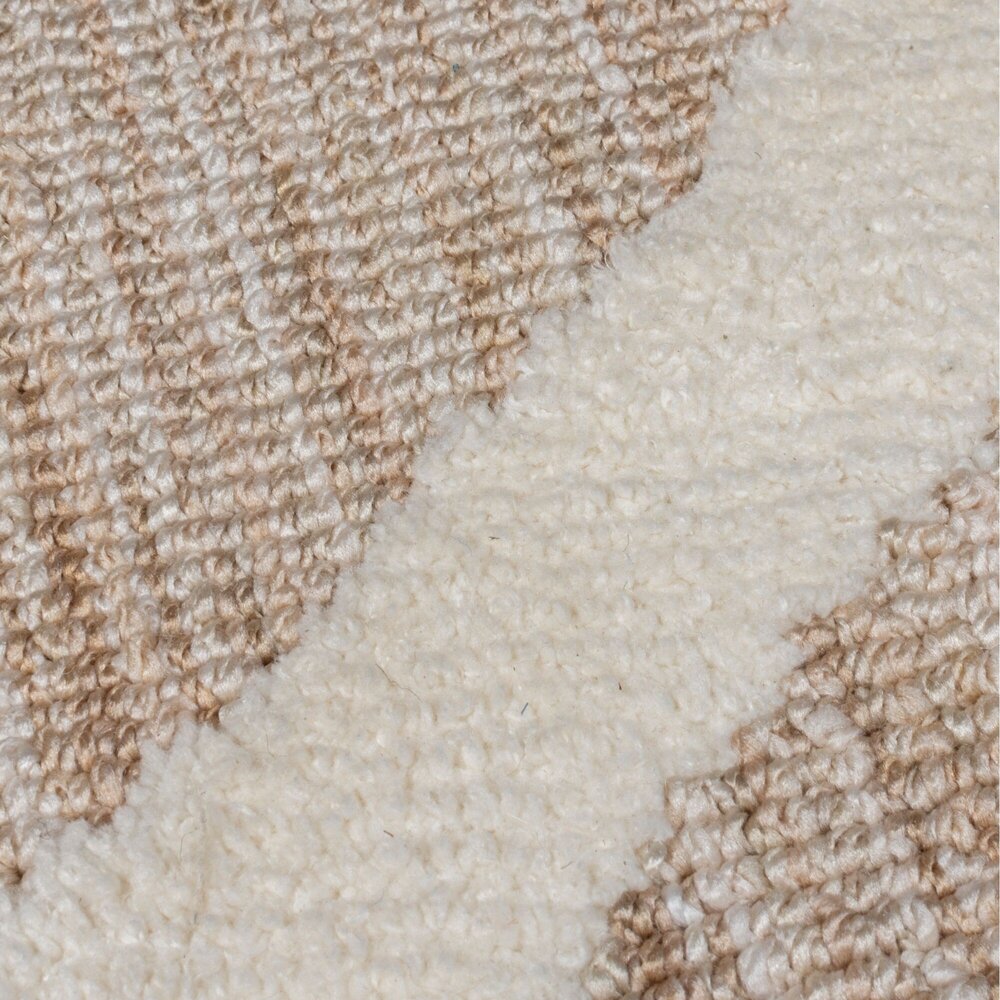 Abstract vloerkleeed - Micah Circular Knit Beige