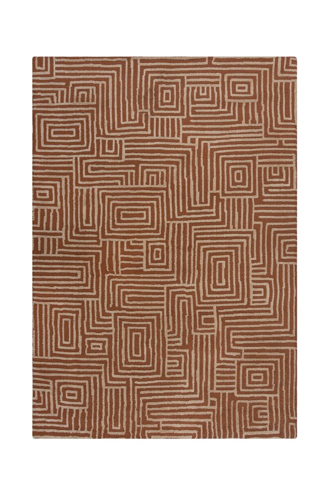 Geometrisch vloerkleed - Kylo Circular Knit Terracotta