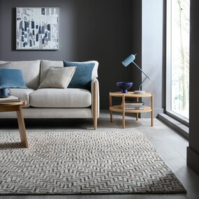 Geometrisch vloerkleed – Rhett Circular Knit Grijs