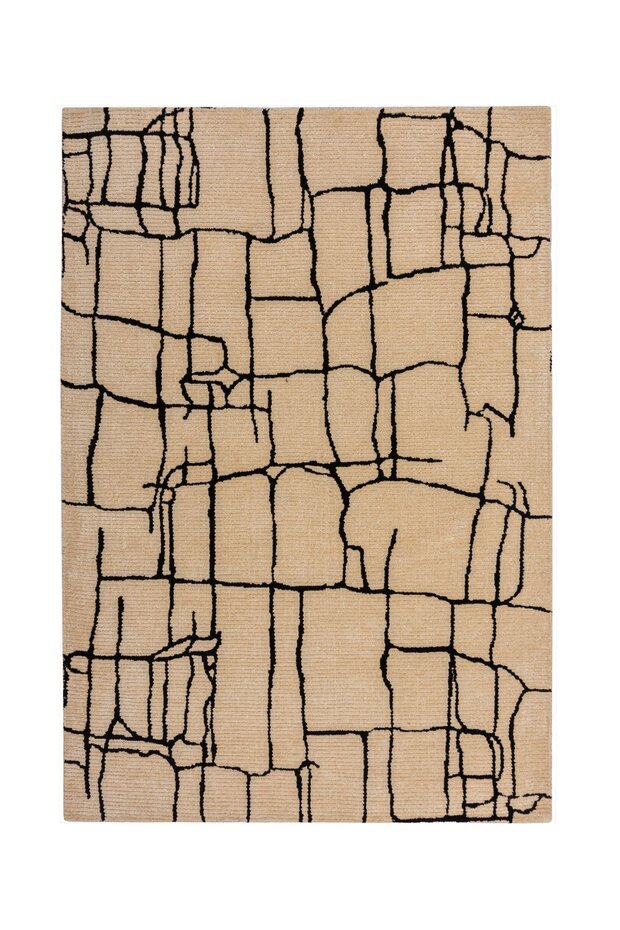 Geometrisch vloerkleed – Theo Circular Knit Crème Geometrisch vloerkleed – Theo Circular Knit Crème